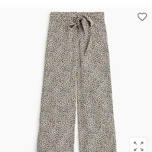100 percent silk J Crew Leopard Pants